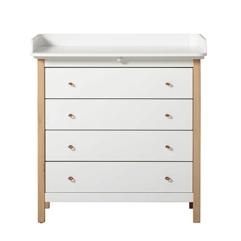 Oliver Furniture Wood puslekommode m. 4 skuffer, eg