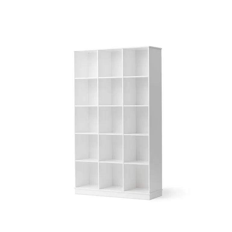 Oliver Furniture Wood reol, 3x5 rum lodret m sokkel