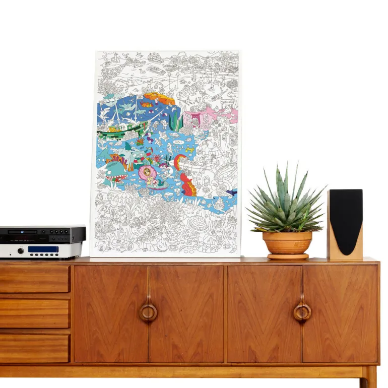 Omy Large Coloring Poster, Ocean