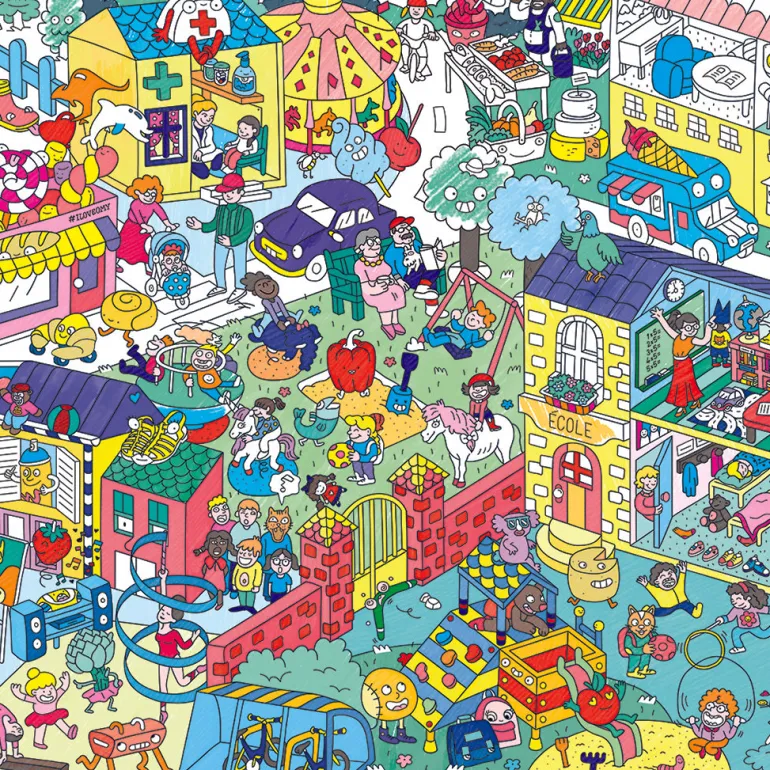 Omy Large Coloring Poster, 70 x 100 cm - Kids Life