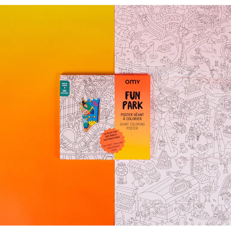 Omy Large Coloring Poster, 70 x 100 cm - Fun Park