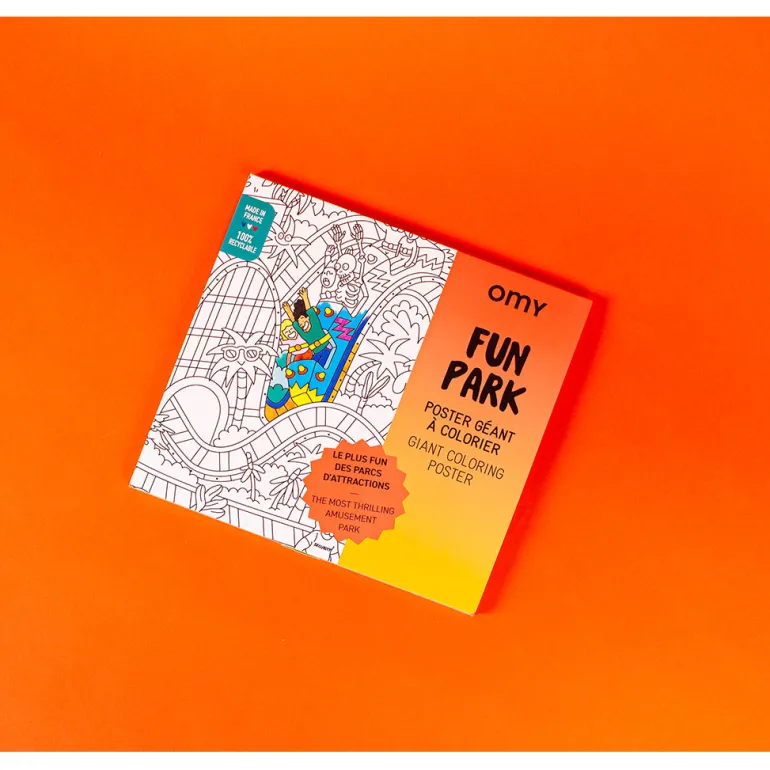 Omy Large Coloring Poster, 70 x 100 cm - Fun Park