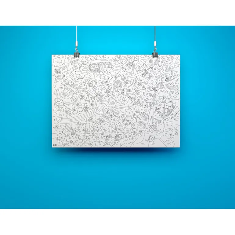 Omy Large Coloring Poster, 70 x 100 cm - Cosmos