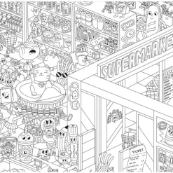 Omy Large Poster for Coloring, Supermarket