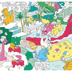 Omy Large Poster for Coloring, 70 x 100 cm - Dinos