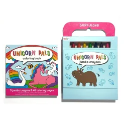 Ooly Crayons and Coloring Book - Unicorn Pals - Carry Along