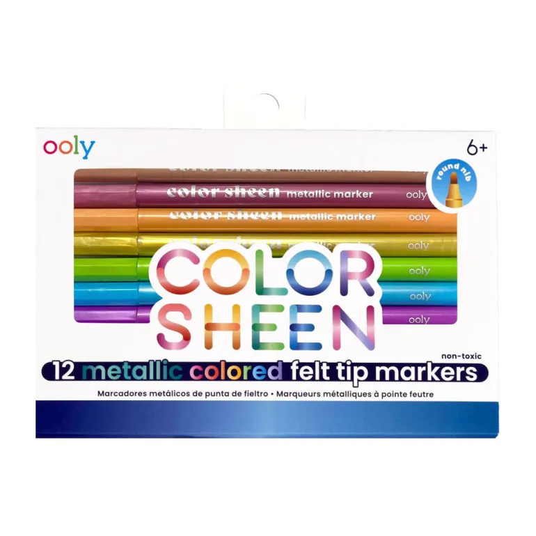 Ooly Marker Set of 12 – Color Sheen Metallic