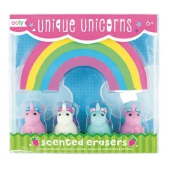 Ooly Scented Erasers, 5-Pack - Unique Unicorns Strawberry