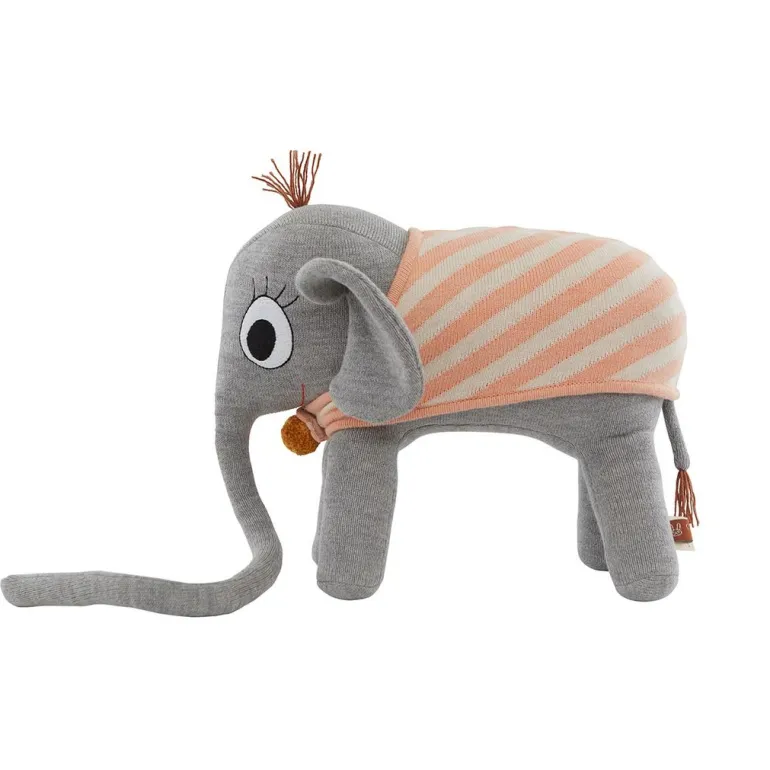 OYOY Plush Toy, Ramboline Elephant - Grey
