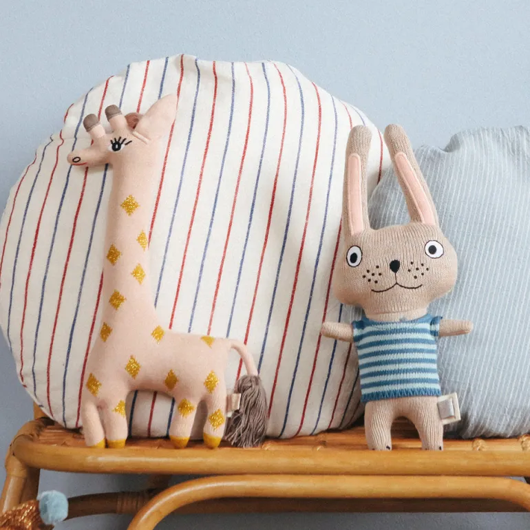 OYOY Soft Toy, Baby Guggi Giraffe - Rose/Amber