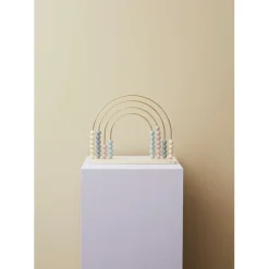OYOY Wooden Toy, Abacus Rainbow Bead Frame - Nature