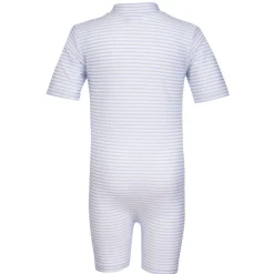 Petit Crabe UV Suit with Zipper, Natsu, Baby Blue/White – For ages 0 to 8 years