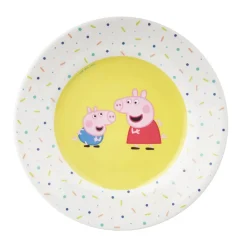 Petit Jour Paris Lunch Plate, Peppa Pig - Yellow