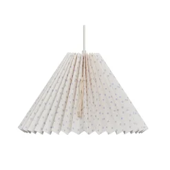 Pink Rose Ceiling Lamp with Folded Paper Shade – 32 cm – Beige with Soft Lilac Dots