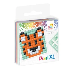 Pixel Mosaic, XL Perler Beads - Tiger