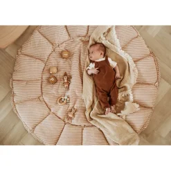 Play&Go Bloom, 3-in-1 Baby Blanket, Organic - Stripes Brown