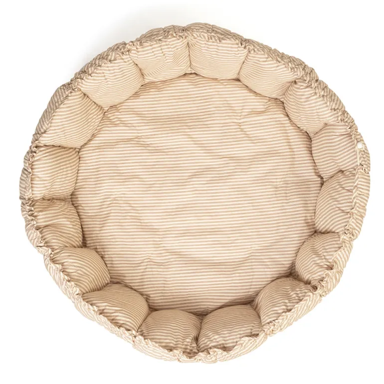 Play&Go Bloom, 3-in-1 Baby Blanket, Organic - Stripes Brown