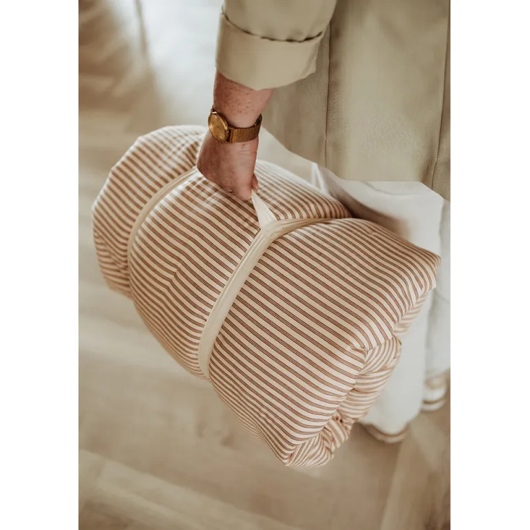 Play&Go Bloom, 3-in-1 Baby Blanket, Organic - Stripes Brown