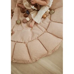Play&Go Bloom, 3-in-1 Baby Blanket, Organic - Stripes Brown