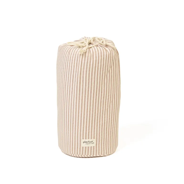 Play&Go 2-in-1 Baby Blanket, Organic - Stripes Brown