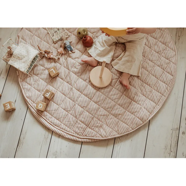 Play&Go 2-in-1 Baby Blanket, Organic - Stripes Brown