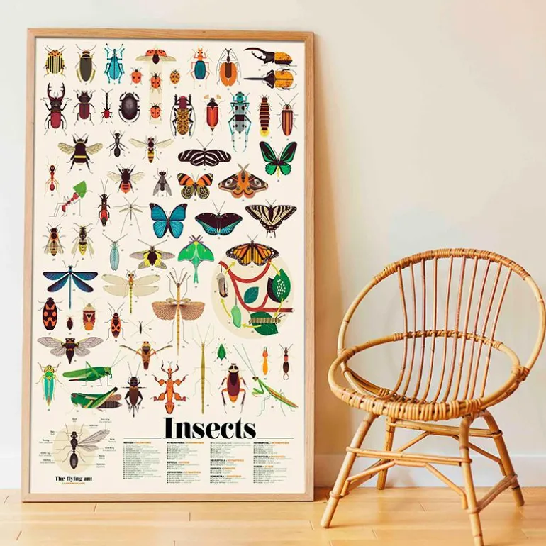 Poppik Paper Sticker Mosaic, Poster and 44 Stickers - Insects
