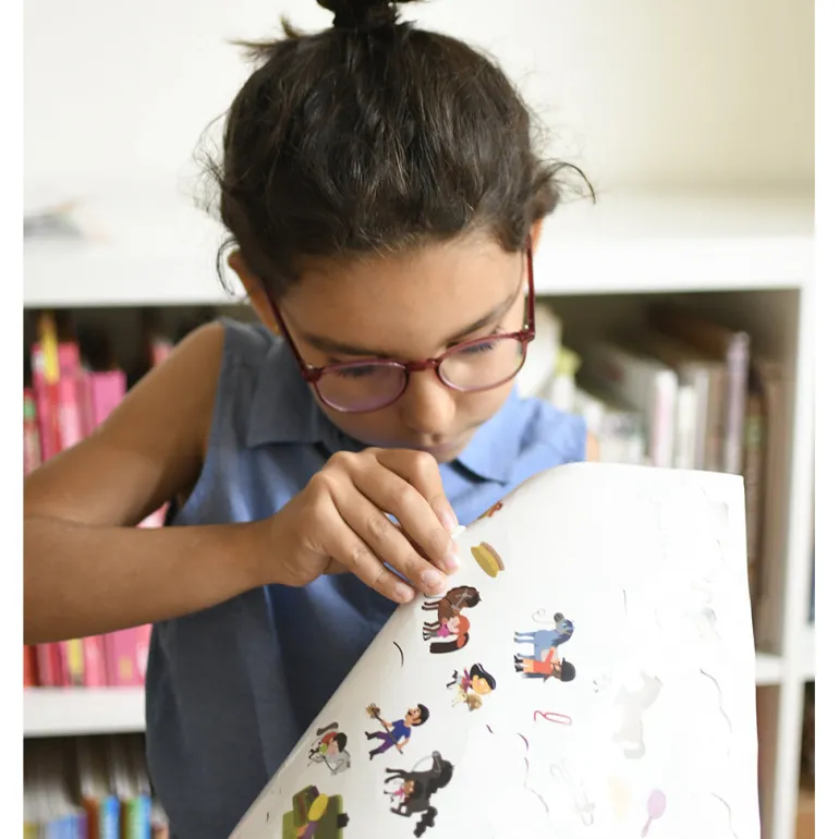 Poppik Sticker Mosaic in Paper, Poster with 27 Stickers - Pony Club