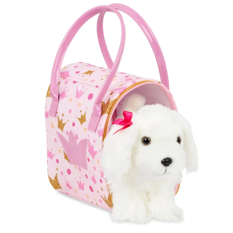 Pucci Pups Dog in Bag with Crown Pattern