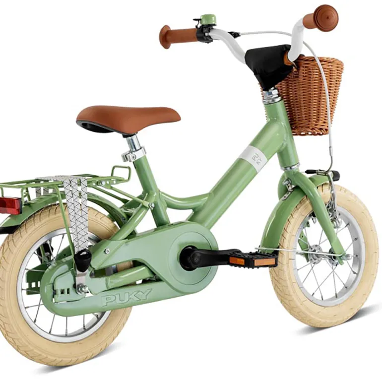 Puky Youke Classic Children's Bike 12" Retro Green - For Ages 3 and Up