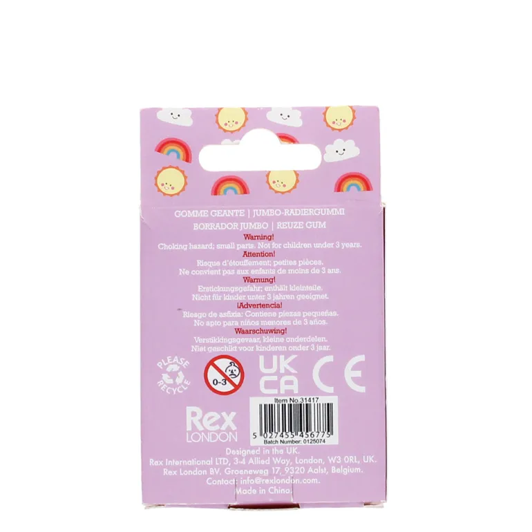 Rex London Eraser, Animal Doughnut - Unicorn