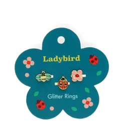 Rex London Finger Rings, Set of 3 - Ladybird