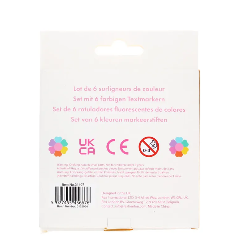 Rex London Flower-Shaped Highlighter Markers