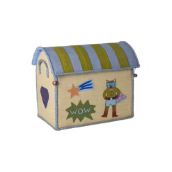 Rice Basket House for Storage, Natural – Hero Theme Blue