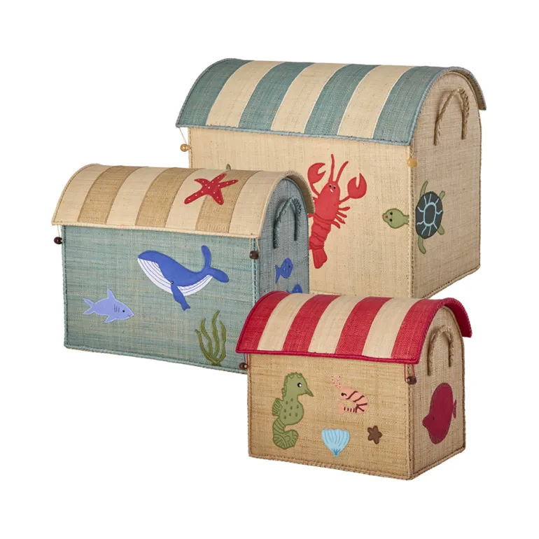 Rice Basket House for Storage, Ocean Theme
