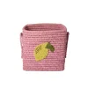 Rice Basket with Lemon Motif, Rose