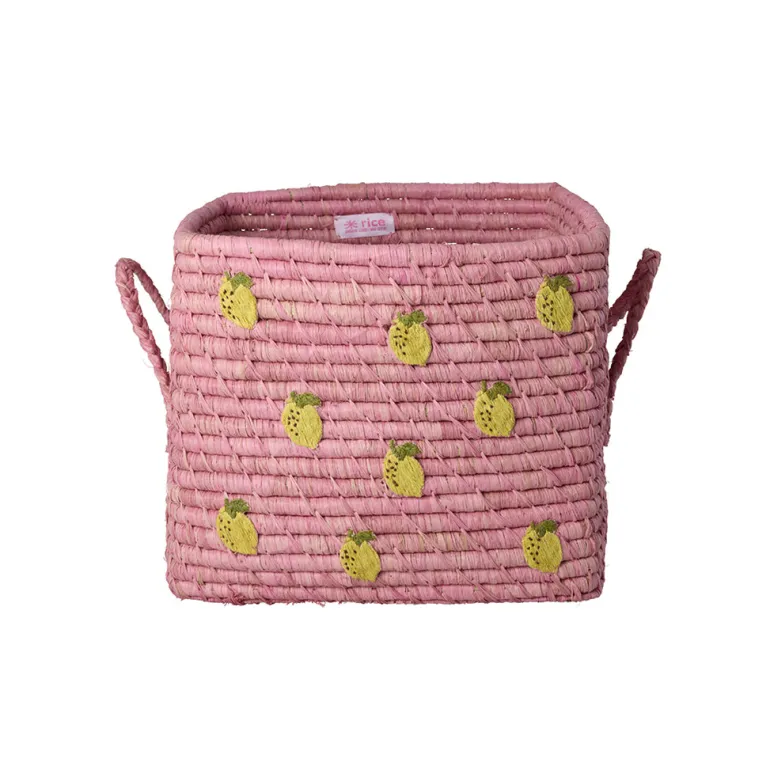 Rice Basket with Lemons, Rose