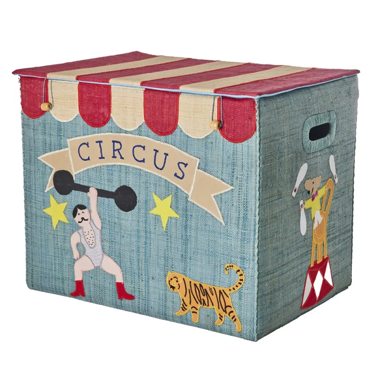 Rice Collapsible Storage Basket, XL - Circus Design