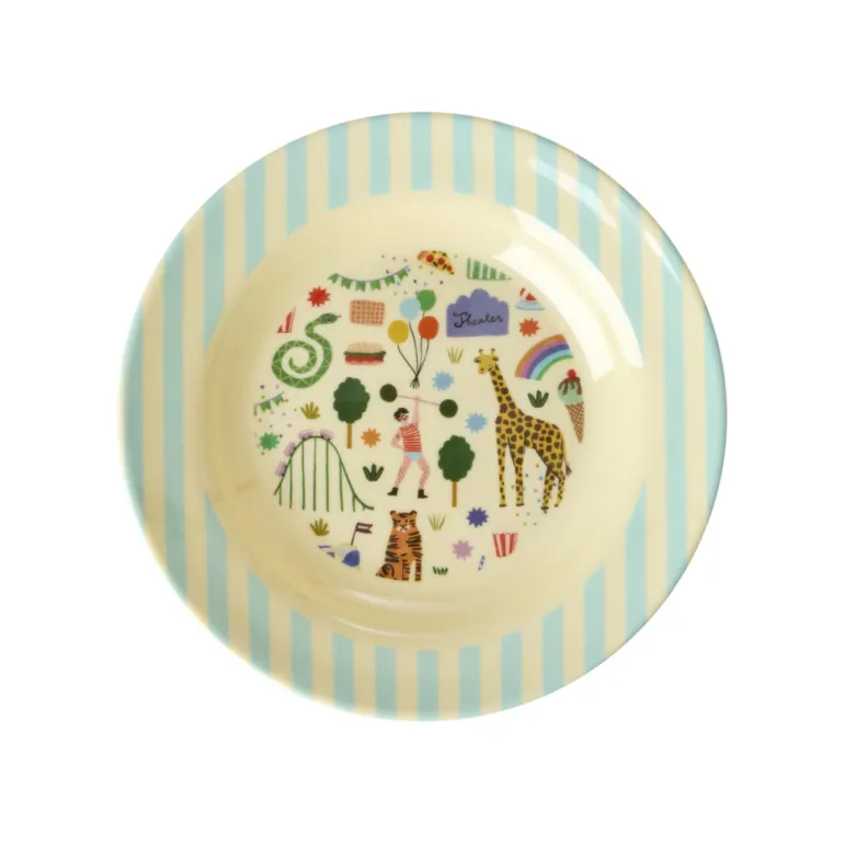 Rice Melamine Children's Bowl, Mint – Fun Fair Print