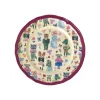 Rice Melamine, Vintage Side Plate in Bordeaux - Nathalie Lété Print