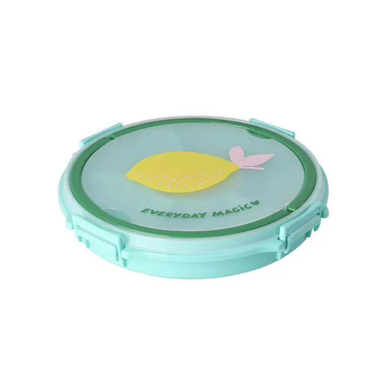 Rice Snack Tray with Lid, 6-Piece - Mint