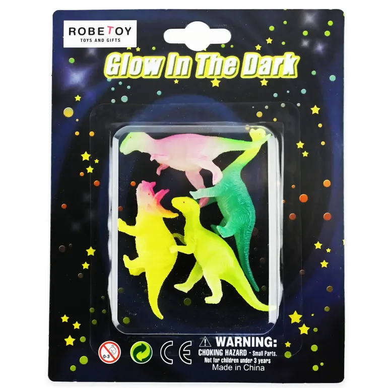 Robetoy, Set of 4 Self-Luminous Dinosaurs