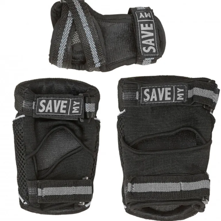 Save My Bones, Protective Gear for Roller Skating, Black - Sizes XS-L