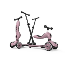 Scoot and Ride, Highway Kick 1, Push & Go Scooter with Push Bar - Wildberry