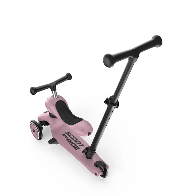 Scoot and Ride, Highway Kick 1, Push & Go Scooter with Push Bar - Wildberry