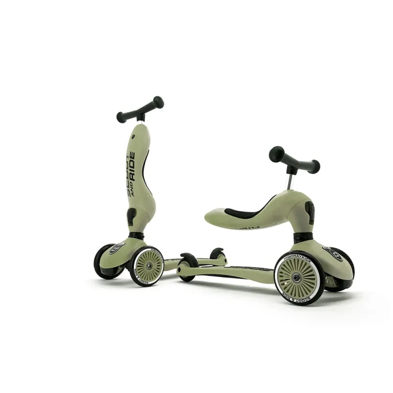 Scoot and Ride Highway Kick 1, Scooter - Olive