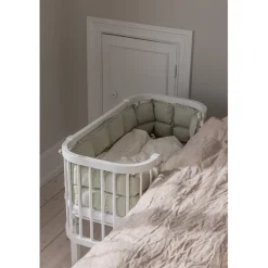 Sebra Baby Cot, Bedside Crib – Classic White
