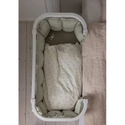 Sebra Baby Cot, Bedside Crib – Classic White