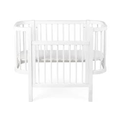 Sebra Baby Cot, Bedside Crib – Classic White