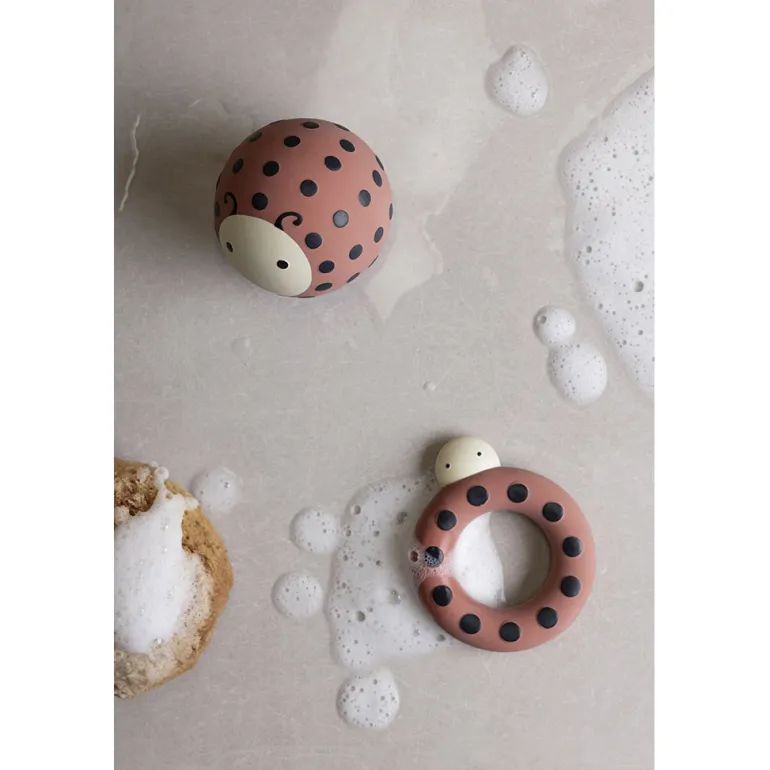Sebra Bath Toy, Ladybug Beach Ball - Natural Rubber Latex