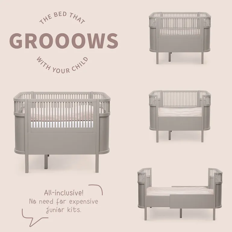 Sebra Bed, Baby and Junior – Jetty Beige